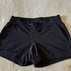 Athleta Black Athletic Shorts with Elastic Waistband
